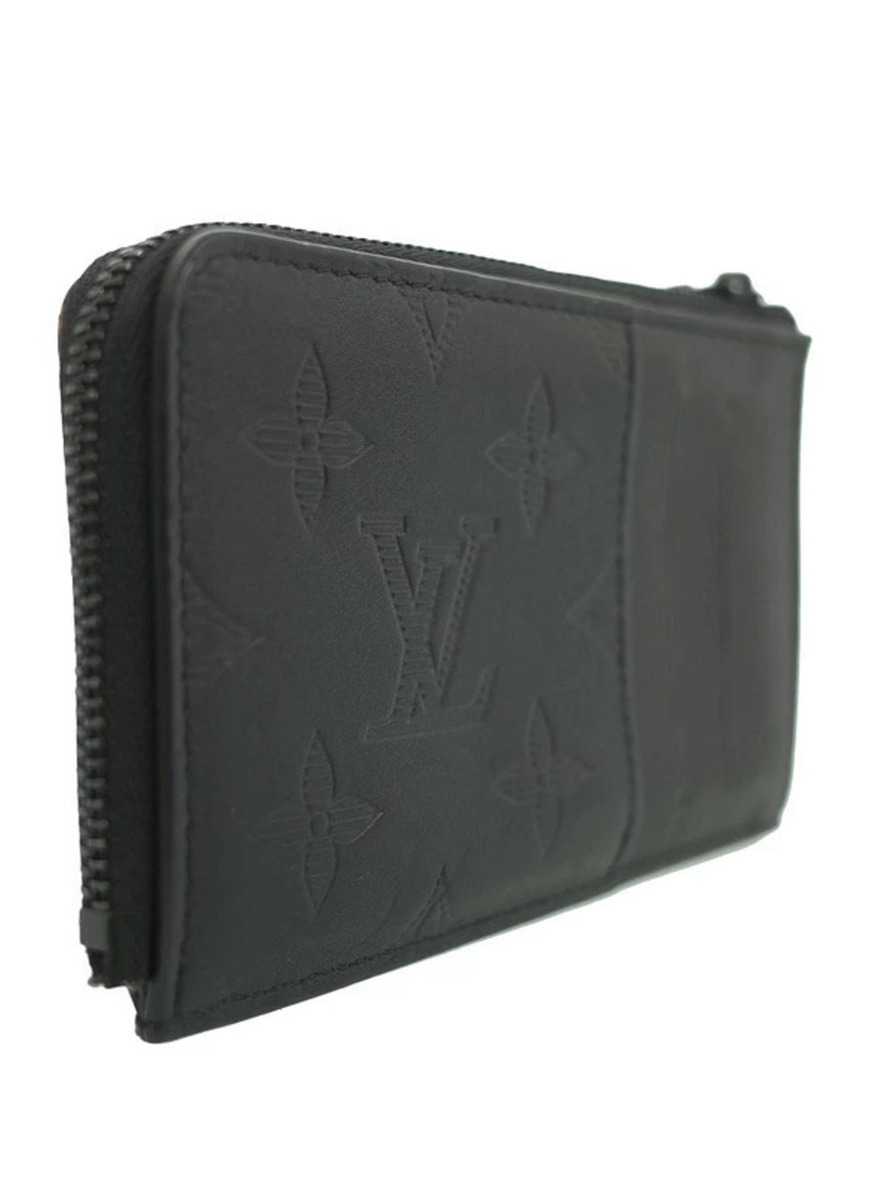 Louis Vuitton Monogram Wallet fold Shadow Hybrid Black Short Bi Black